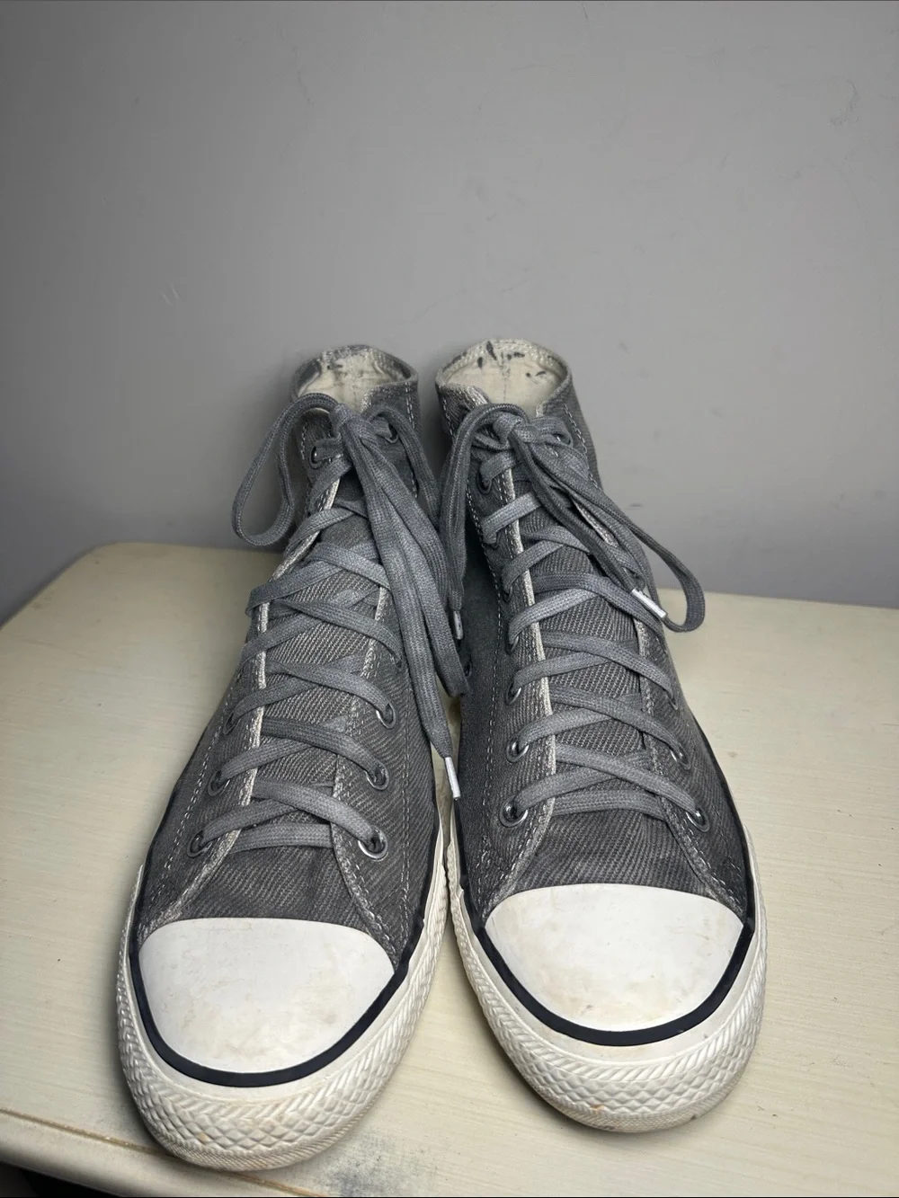 Converse corduroy Gray chuck Taylor High-Top Shoes - Picture 4 of 8